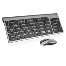 Wireless Keyboard And Mouse Combo, Compact Full Size Wireless Computer Keyboard  - £47.38 GBP
