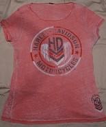 Women’s XL HARLEY Davidson Pink Rhinestone t-shirt Short Sleeve Bergen C... - $23.43 CAD