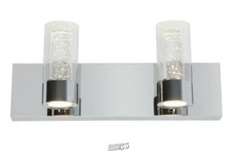 ARTIKA Essence 15.9 in. Chrome LED Vanity Light Bar with Bubble Glass Silver - £71.01 GBP