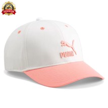 Puma Classic Baseball Cap Archive 3D Embroidered Logo Unisex White Peach Color - £25.05 GBP