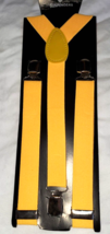 Suspenders Men Or Women Y-Shape Back Clip On Elastic Adjust Yellow #4 Color - £9.85 GBP
