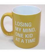 About Face Designs Coffee Mug Losing My Mind One Kid At A Time Yellow An... - $9.70