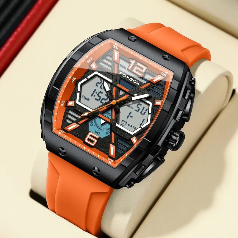 Watch LIGE    For Men Fashion   Alarm Wristwatch Waterproof Big Clock Digital Ma - £46.76 GBP