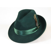 Men Bruno Capelo Hat Australian Wool Crushable Fedora Giovani Un116 Hunter Green image 5