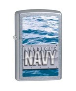 Zippo Lighter - America&#39;s Navy Street Chrome - 854714 - £22.24 GBP