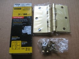 NOS 1 Pair 2 Hinges Heavy Door 3.5&quot; Satin Brass Residential Non Commercial - $3.45