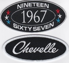 1967 CHEVY CHEVELLE SEW/IRON ON PATCH EMBLEM BADGE EMBROIDERED CHEVROLET V8 - £8.75 GBP