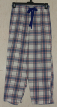 EXCELLENT WOMENS LIZ Claiborne NAVY BLUE PLAID FLANNEL PAJAMA PANT  SIZE S - £18.30 GBP