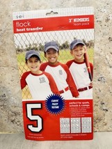 Flock Heat Transfer 3” Numbers Team Pack Classic Fuzzy Texture White Wit... - $9.89