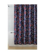 Diane Von Furstenberg DANCING GARLANDS Floral Shower Curtain blue Red NEW - $78.71 CAD