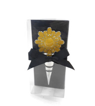 CBK Yellow Daisy Metal Wine Bottle Stopper by Gift Boxed - $9.99