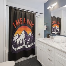 Nature Lovers Shower Curtain | &quot;Take a Hike&quot; Hammock Print | 100% Polyester | Du - £50.53 GBP
