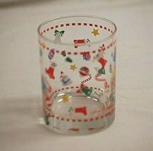 Georges Briard Signed Christmas Ornaments 8 oz Flat Tumbler Xmas Red Dot... - £11.65 GBP