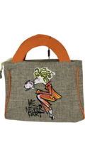 Duffle Small Casual Bag Fabric Orange Beige Cute Evening Urban Design - $11.70