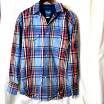 Wrangler Western Shirts Pearl Snap Shirt Sz M Medium - $21.00