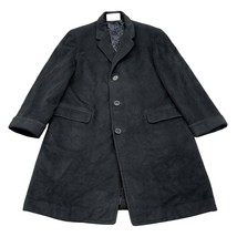 Baker Clothes Coats Mens 43 Black Cashmere Long Sleeve Collared Trench Coat - $108.78