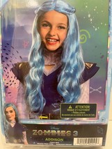 New blue long wig halloween Addison  Zombies 3 costume 4+ - £13.40 GBP