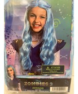 New blue long wig halloween Addison  Zombies 3 costume 4+ - £13.41 GBP