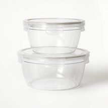 Figmint Tritan Plastic Food Storage Containers 8.5 &amp; 14 Cup Clear 4pc Set - $301.93 MXN