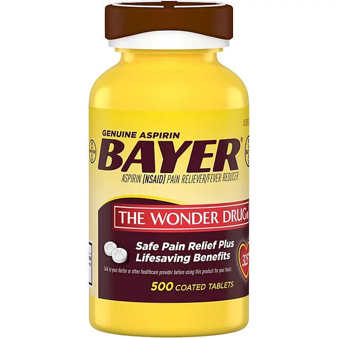 Bayer Genuine Aspirin Pain Reliever 500 Caplets / 325mg - $21.59