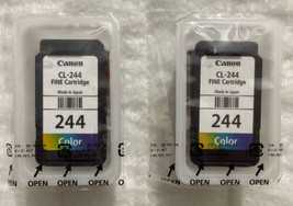 Canon 244 Color Ink Cartridge CL-244 Twin Pack 2 x  1288C004 Genuine Bulk Packs - £28.89 GBP