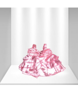 Pink Satin Ruffles With Sequins &amp; Rhinestones Dress Build A Bear Workshop - £7.78 GBP
