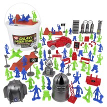 Tim Mee Galaxy Laser Team Bucket - 80Pc Sci-Fi Space Plastic Figure Mars Playset - $84.99