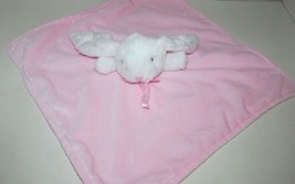 NUBY white bunny rabbit pink baby security blanket ribbon bow untied - £7.31 GBP