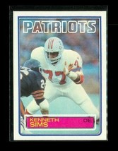 Vintage 1983 TOPPS Football Trading Card #336 KENNETH SIMS New England Patriots - £3.87 GBP