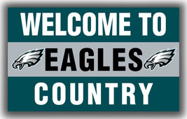 Philadelphia EAGLES Football Welcome to Country Flag 90x150cm 3x5ft Best Banner - $14.95