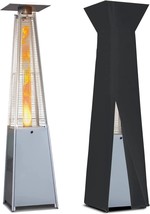 Lausaint Home Outdoor Patio Heater With Cover &amp; Wheels, 45000 Btu, Decoration - £290.95 GBP