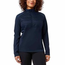 32 Degrees Long Sleeve Mixed Media Half Zip Dark Blue Women&#39;s s M NWT - $399.63 MXN