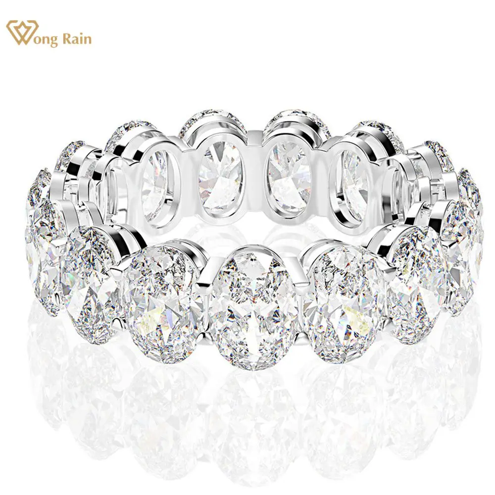 925 Sterling Silver Oval High Carbon Diamonds Gemstone Engagement Cluste... - $69.19