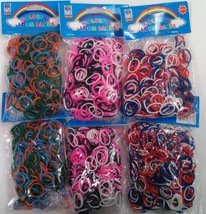 3600 New Red Blue White Pink Black Green Orange Color Loom Refill Rubber Bands - £6.73 GBP