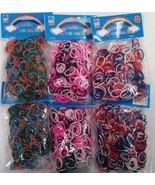 3600 New RED BLUE WHITE PINK BLACK GREEN ORANGE Color Loom Refill Rubber... - £6.70 GBP