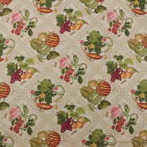 P Kaufmann Butterfly Fruit Beige Lizard Floral Lydia Irwin Fabric By Yard 54&quot;W - £7.80 GBP