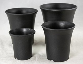 4 Mix Japanese Round Cascade Plastic Cactus, Bonsai Pot - 2.75&quot;/3.5&quot;/4&quot;/4.75&quot; - £11.42 GBP