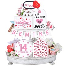 10 Pieces Valentine&#39;S Day Gnome Tiered Tray Decor (Tray Not Included), Valentine - £28.85 GBP