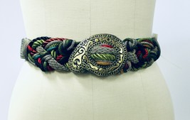 Vintage Doncaster Braided Taupe Brass Buckle Women 80s NWT SML Adjustable - $42.62