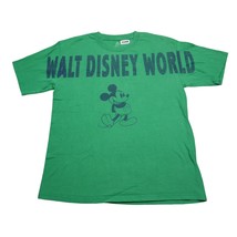 Walt Disney World Shirt Mens M Green Mickey Mouse Short Sleeve Tee - $19.78