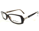 Salvatore Ferragamo Eyeglasses Frames 2615 542 Brown Rectangular 51-14-130 - $69.98