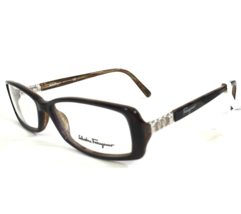 Salvatore Ferragamo Eyeglasses Frames 2615 542 Brown Rectangular 51-14-130 - £55.06 GBP