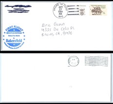 1984 US First Flight Cover - AA, Dallas MPO, Texas to Bakersfield, CA &quot;A... - £2.33 GBP