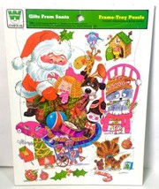 Vintage 1974 Whitman GIFTS FROM SANTA Giordano Frame Tray Puzzle 4505 - $9.99