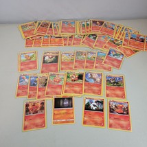 Fire Type Pokemon Cards Lot Of 90 Common and Uncommon Pokémon Cards - £15.44 GBP
