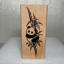 N092 Ling-Ling Panda Bear Stampendous Rubber Stamp Asian Collection Wood-Mounted - $12.86