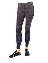 Kirkland Signature Ladies Size X-Small Active Legging, Purple/Black Print - £15.17 GBP