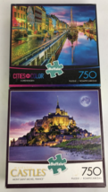 2 x Buffalo Games  750 PC Puzzles Majestic Castles + CITIES IN COLOR Copenhagen - £19.69 GBP
