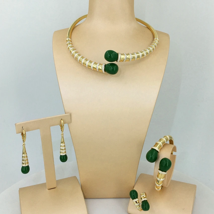 Dubai Fine Jewlery Exquisite Jewelry Sets Chocker for Women FHK12353 - £95.76 GBP