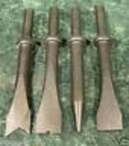 4pc Replacement Air Hammer Chisel Bits Cvm Steel .401 Shank Chisels Tool 5" Long - $14.99